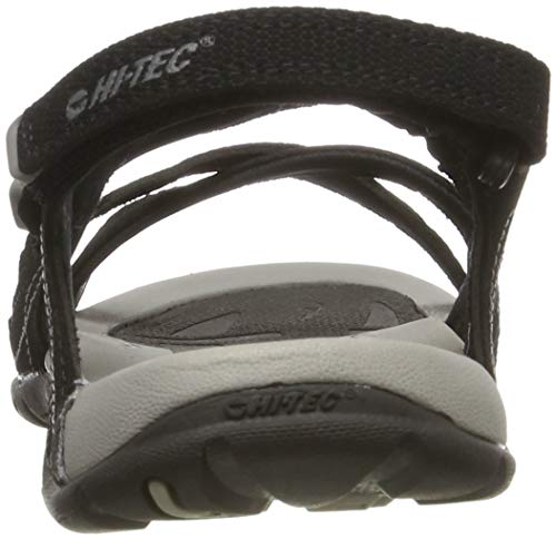 Hi-Tec Waimea Falls, Sandalias de Senderismo Mujer, Negro (Black/Grey), 37 EU