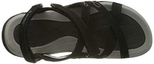 Hi-Tec Waimea Falls, Sandalias de Senderismo Mujer, Negro (Black/Grey), 37 EU