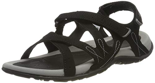 Hi-Tec Waimea Falls, Sandalias de Senderismo Mujer, Negro (Black/Grey), 37 EU