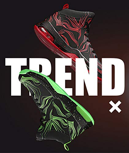 Hibgyc Zapatillas De Baloncesto Masculinas Y Femeninas Botas De Ciclismo Al Aire Libre Zapatillas De Deporte para Parejas Zapatillas para Correr AmortiguacióN De Cordones Transpirables,Blanconegro,35