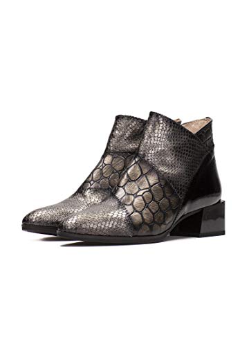 HISPANITAS Botín cómodo tacón Mujer His HI00809 Acero - 39, Acero