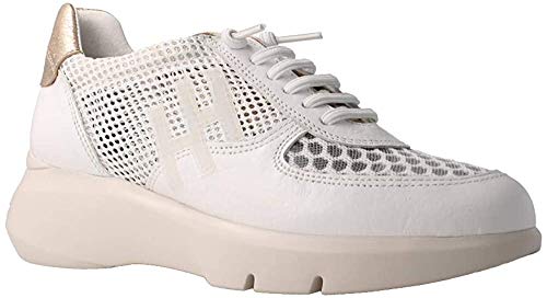 Hispanitas Deportivo White Zapatillas con cuña para Mujer, 40