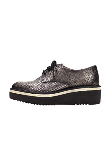 HISPANITAS Zapato cómodo Plataforma Mujer His HI00875 Acero - 39, Acero