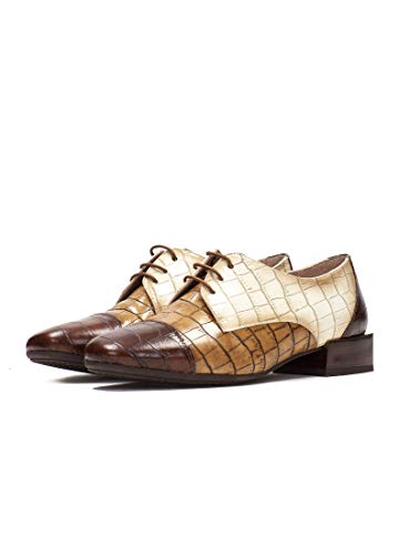 HISPANITAS Zapato tacón cómodo Mujer His HI00828 Cuero - 39, Cuero