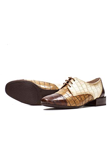 HISPANITAS Zapato tacón cómodo Mujer His HI00828 Cuero - 39, Cuero