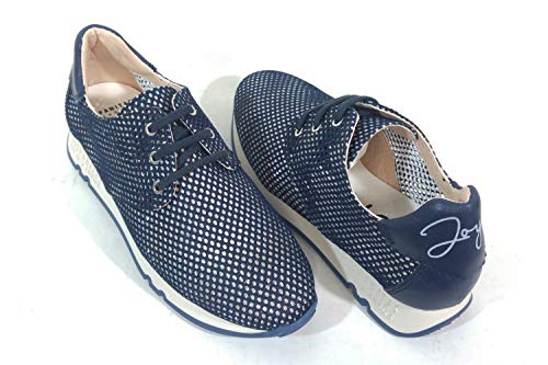 Hispanitas_ Deportivas de Piel en Color Jeans para Mujer (Numeric_40)