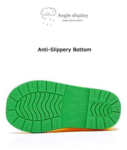 hjkg Botas Lluvia Niños Patrón De Tigre De Dibujos Animados Azul con Terciopelo Cordón De Goma Moda Infantil PVC Clásico De Moda Lindo Impermeable Cálido Suave Cómodo Antideslizante Zapatos De Agua D