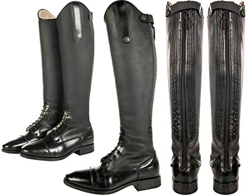 HKM Sevilla Teddy 9115 - Botas de equitación de piel, longitud estándar y ancha, unisex, talla 36-46