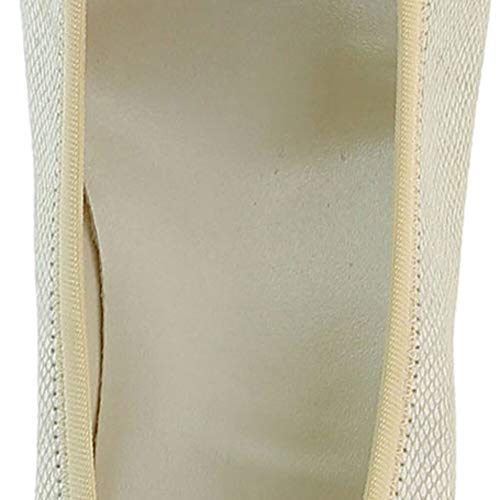 Hogan H228 Zapatos de Salon para Mujeres con Tacon Cuadrado Medio en Piel Dorada - Número de Modelo: HXW2280L05287I0W83 - Tamaño: 39.5 EU