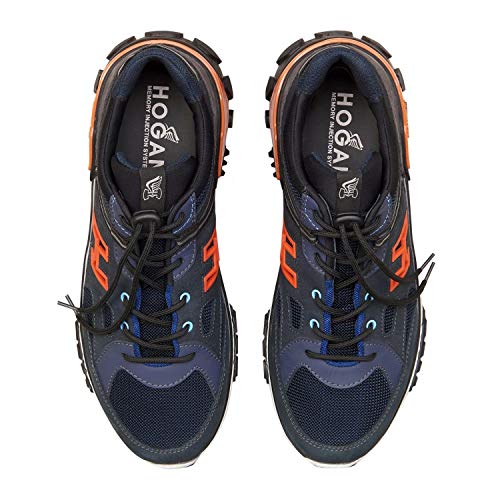 Hogan – Zapatillas de hombre Urban Trek azul y naranja – HXM4770CA70LTY781Q Azul Size: 7.5 UK Man