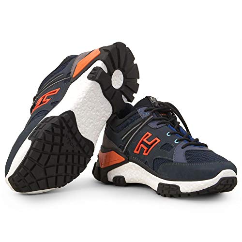 Hogan – Zapatillas de hombre Urban Trek azul y naranja – HXM4770CA70LTY781Q Azul Size: 7.5 UK Man