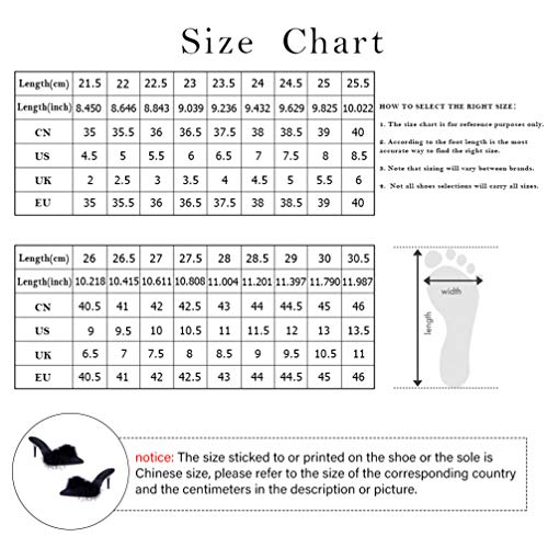 Holibanna Mujeres Pluma Fina Tacones Altos Punta Puntiaguda Piel Zapatillas Mulas Dama Bombas Diapositivas