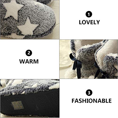 Holibanna Pantuflas para Mujer Botas Pantuflas Cómodas Invierno Pantuflas de Casa Pantuflas Zapatillas para Interior de Felpa para Interiores Y Exteriores