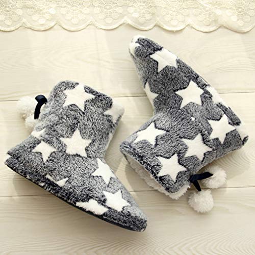 Holibanna Pantuflas para Mujer Botas Pantuflas Cómodas Invierno Pantuflas de Casa Pantuflas Zapatillas para Interior de Felpa para Interiores Y Exteriores