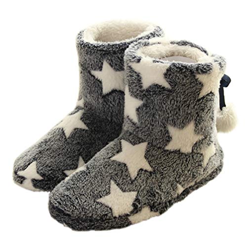 Holibanna Pantuflas para Mujer Botas Pantuflas Cómodas Invierno Pantuflas de Casa Pantuflas Zapatillas para Interior de Felpa para Interiores Y Exteriores