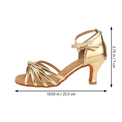 Holibanna Zapatos de Baile Latino para Mujer Zapatos de Baile de Satén Zapatos de Baile de Salsa Sandalias de Tacón Alto de Satén
