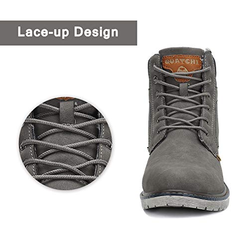 Hombre Mujer Botas de Nieve Invierno Aire Libre Zapatos Impermeable Antideslizante Calientes Botines Planas Gris 43 EU