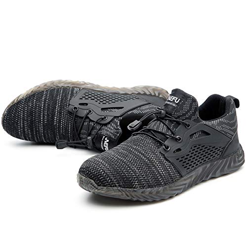 Hombre Zapatos de Seguridad para Mujer Zapatos de Trabajo Puntera de Acero Unisexo Zapatillas de Industria y construcción Resistente a Las Perforaciones Antideslizante ZapatillasTalla