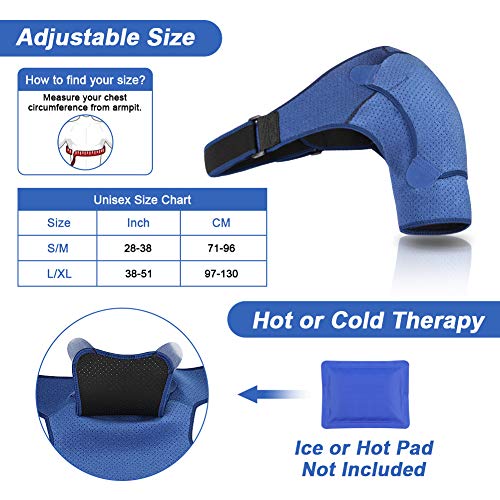 Hombrera Ortopedica, Hombrera Deportiva de Neopreno para el Hombro Izquierdo y Derecho para Dolor en el Hombro, Hombros Artríticos, Protección Prevención y Recuperación de Lesiones Deportivas (S)