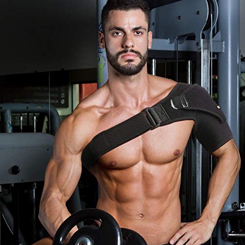 Hombreras Deportivas, Apoyo de Compresión del Hombro, Hombreras Ajustable Neopreno para Mujeres y Hombres, Protección Hombro para Alivio del Dolor de Dislocado AC Articulación, Bursitis y Tendinitis