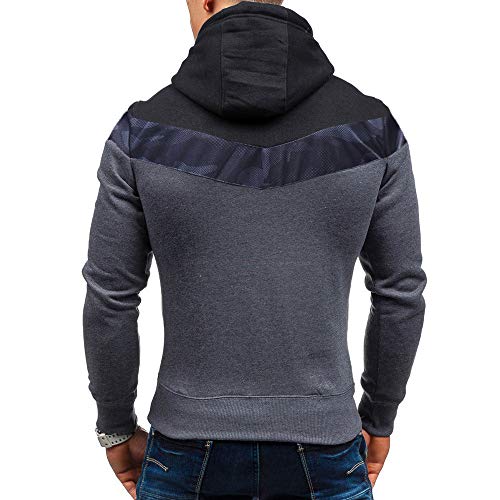 Hombres Sudadera con Capucha Casual Tops Deporte Blusa Manga Larga De Patchwork Blanca Beisbol Divertidas Camuflaje Calavera Camisas Otoño riou