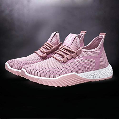 HoSayLike Zapatillas De Deporte para Mujer Superficie Neta Color SóLido Antideslizante Zapatos para Caminar Transpirable Zapatos Casuales Luz Bombas