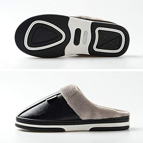 Hsyooes Zapatillas Mujer Invierno Hombre Resistente al Agua Interior Casa Caliente Slippers Suave Algodón Zapatilla Pareja Zapatos