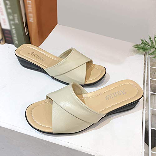 HUADUO Sandalias de juanete para Mujer, cómodas Zapatillas de cuña con Plataforma, Chanclas ortopédicas, Zapatos de Verano