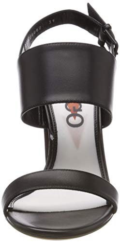 HUGO Austin Sandal 90-C, Sandalias con Correa de Tobillo para Mujer, Negro 001, 39 EU