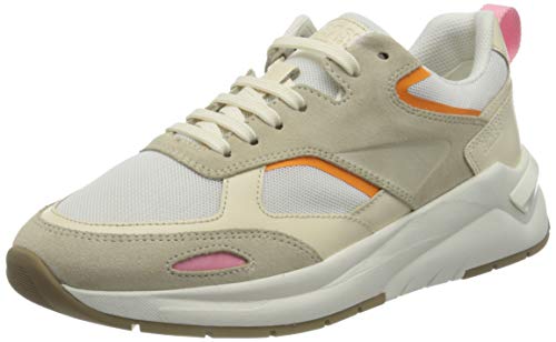 Hugo Boss Skylar_Lace Up_Sme, Zapatillas Mujer, Blanco Abierto, 41 EU