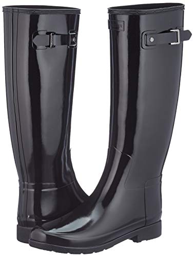 Hunter - Botas de goma impermeable para mujer, ideales para el invierno, color negro, talla 40