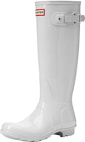 Hunter High Wellington Boots, Botas de Agua para Mujer, Blanco (White Wht), 36 EU