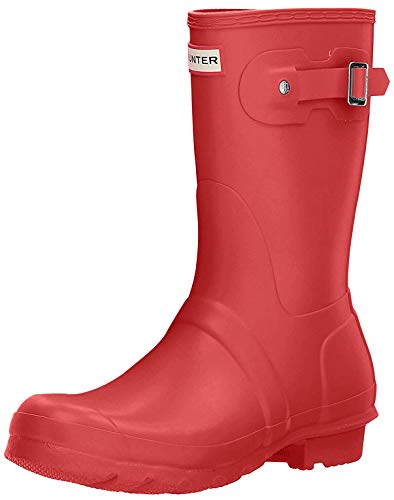 Hunter Original Short - Botas para mujeres, color rojo (military red), talla 37 EU (4 UK)