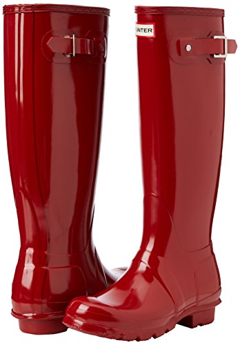 Hunter Tall Gloss, Botas de Agua para Mujer, Rojo (Military Red), 39 EU