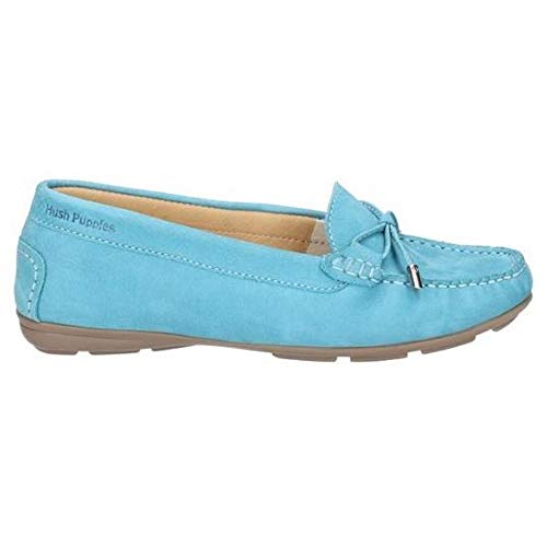 Hush Puppies - Mocasín de Cuero Maggie para Mujer señora (42 EU) (Azul Cielo)