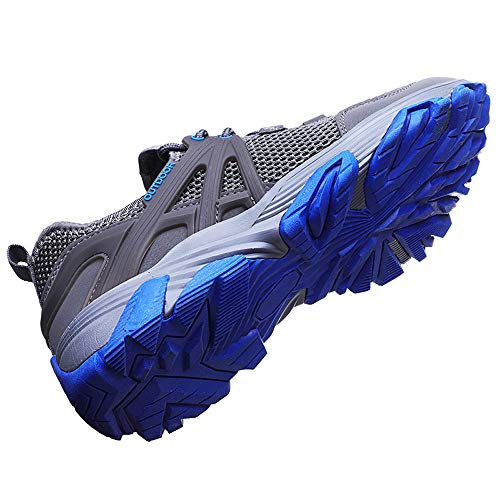 Idea Frames Zapatillas de senderismo para hombre, ligeras, antideslizantes, para senderismo, camping, zapatillas deportivas, color Amarillo, talla 43 EU