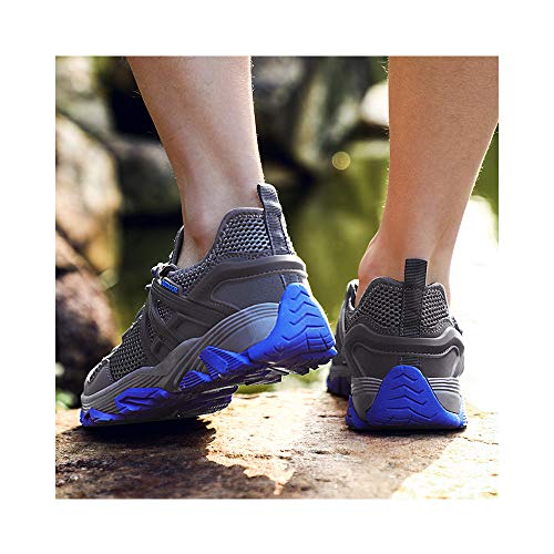 Idea Frames Zapatillas de senderismo para hombre, ligeras, antideslizantes, para senderismo, camping, zapatillas deportivas, color Amarillo, talla 43 EU