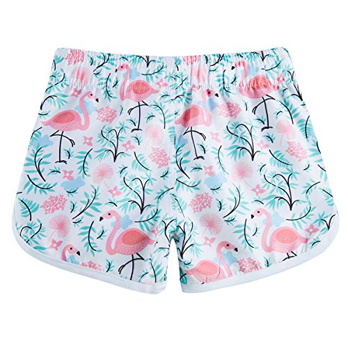 Idgreatim Pantalones cortos para niñas, pantalones cortos, de secado rápido, para playa, para correr, para playa, para deporte, informal, para verano, con cordón, 4 a 9 años