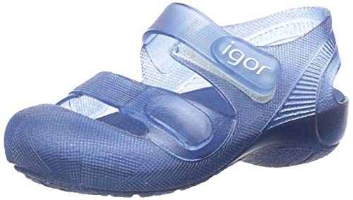 Igor Bondi, Sandalia con Pulsera Unisex niños, Azul (Translúcido Azul), 30 EU