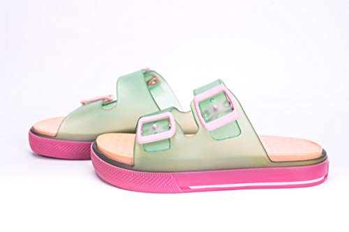 Igor Bondi, Sandalia con Pulsera Unisex niños, Rosa (Translúcido Fucsia), 25 EU