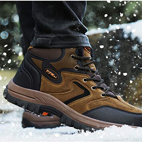 Impermeable Y Transpirable Botas De Montaña Zapatos Deslizamiento Resistente Al Desgaste para Unisex Enviar Calcetines Marrón 41 EU