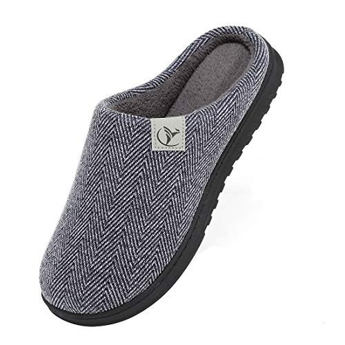 incarpo Zapatillas Casa Hombre Antideslizante de Interior y Exterior Pantuflas Vellón de Coral Cálido y Confortable Zapatillas,Azul Marino,42/43 EU