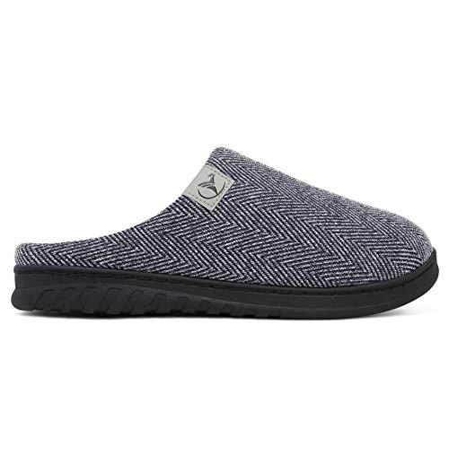 incarpo Zapatillas Casa Hombre Antideslizante de Interior y Exterior Pantuflas Vellón de Coral Cálido y Confortable Zapatillas,Azul Marino,42/43 EU