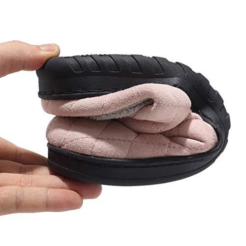 incarpo Zapatillas Casa Mujer Lana de Coral Zapatillas de Estar por Casa Antideslizante Pantuflas de Interior y Exterior Cálido y Confortable Zapatillas-Rosa-38/39 EU