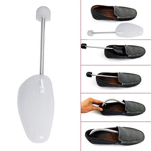 Incutex juego de 5 pares de hormas de plástico hormas zapatos, variables hasta la talla 44, transparente