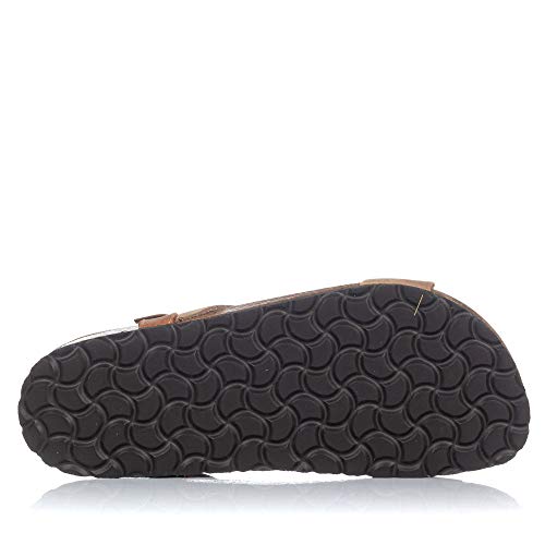 INTER-BIOS 7219 Sandalia Piel Bio Plana Mujer Comb.BEIG 38