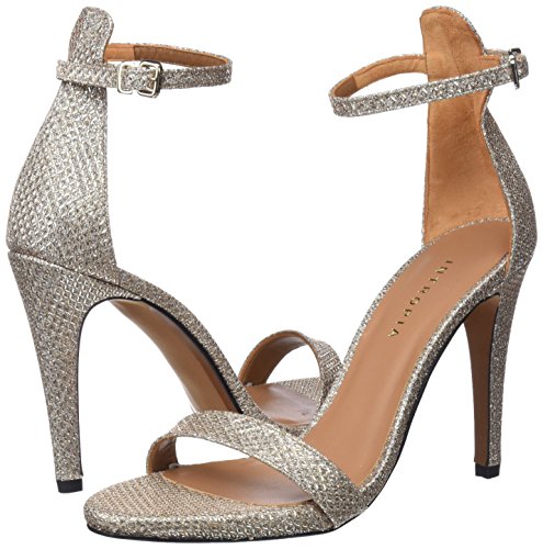 Intropia P969SAN06507, Sandalia con Pulsera para Mujer, Plateado (Plata 605), 39 EU