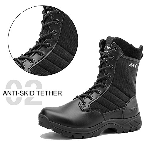 IODSON Botas para Hombre 45 de EE.UU. Negro, Negro