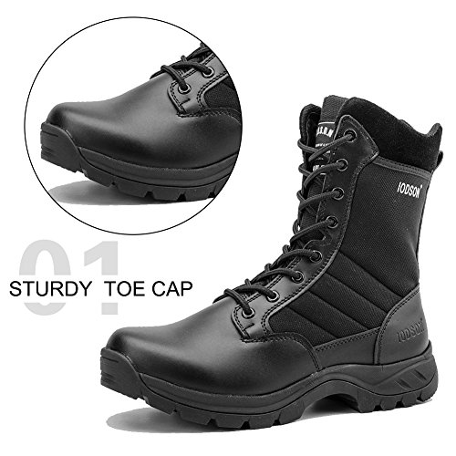 IODSON Botas para Hombre 45 de EE.UU. Negro, Negro