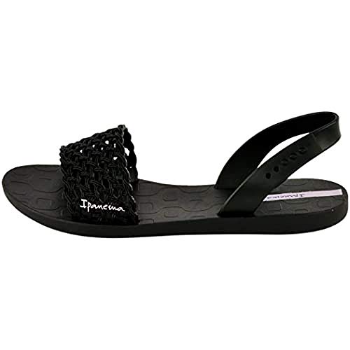 Ipanema Breezy Sandal Fem, Sandalias Planas Mujer, Negro, 37 EU